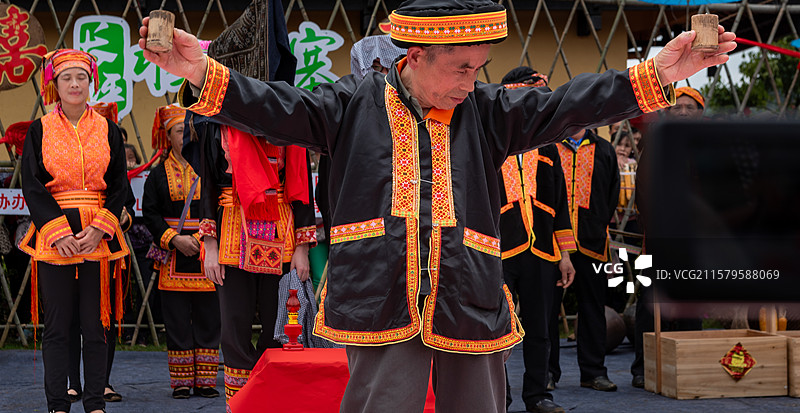 广西梧州蒙山长坪村瑶族三月村活动纪实图片素材