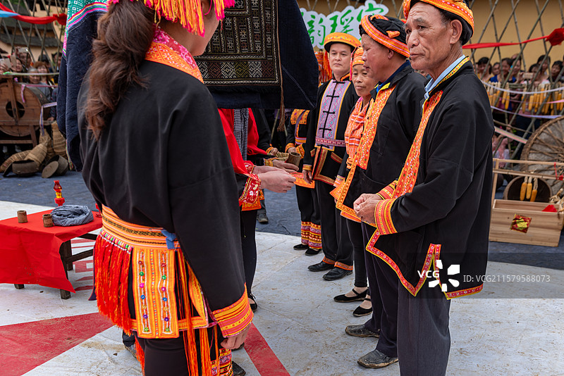 广西梧州蒙山长坪村瑶族三月村活动纪实图片素材