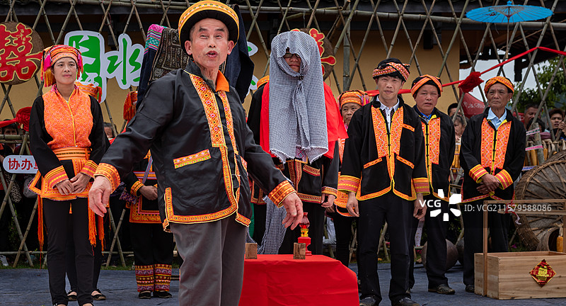广西梧州蒙山长坪村瑶族三月村活动纪实图片素材
