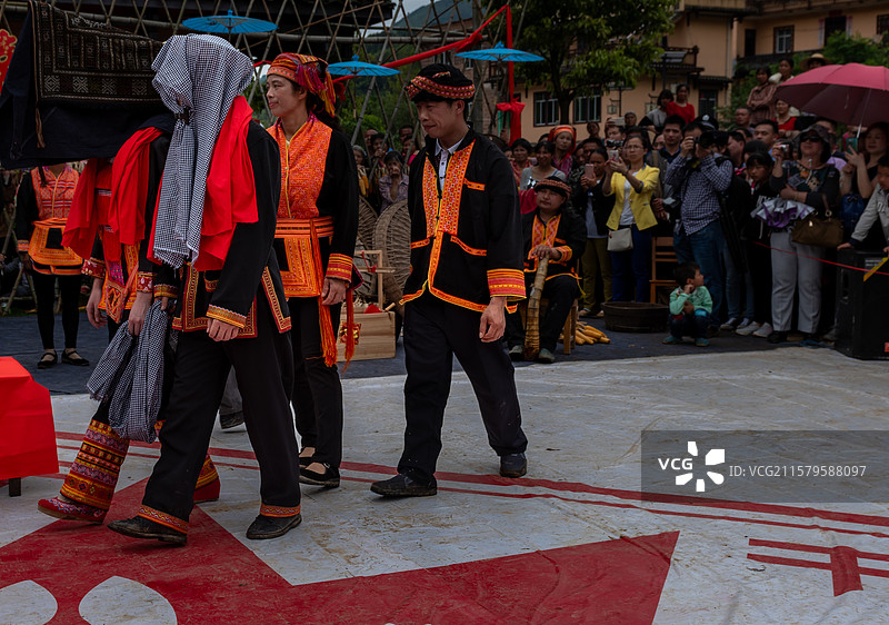 广西梧州蒙山长坪村瑶族三月村活动纪实图片素材