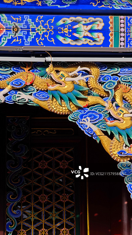 五台山大文殊寺，占地广阔，建筑宏伟，融合汉藏风格，殿宇精美，文物众多，是佛教圣地的一颗璀璨明珠图片素材