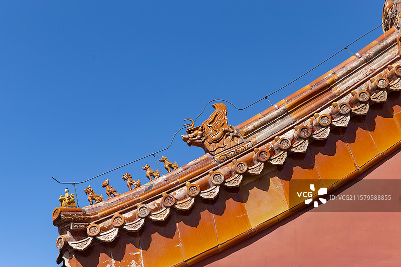故宫屋顶脊兽图片素材