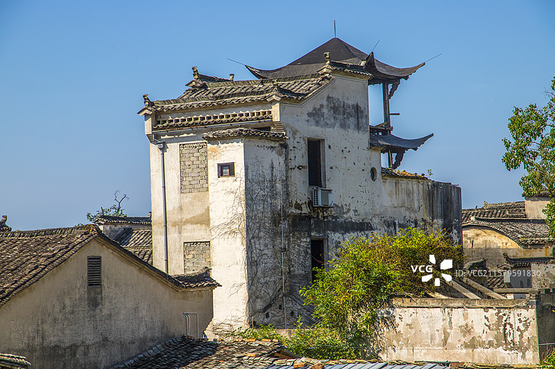 安徽宏村徽派建筑古村落图片素材