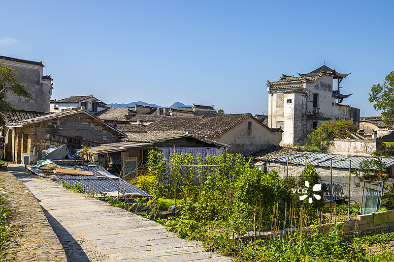 安徽宏村徽派建筑古村落图片素材
