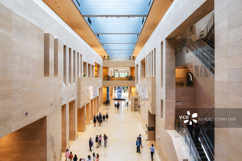韩国首尔特别市Seoul，龙山区，国立中央博物馆National Museum of Korea图片素材