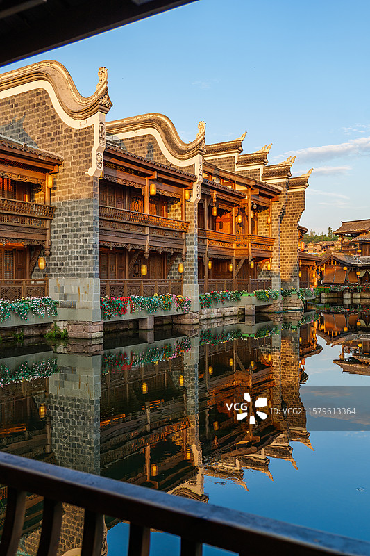 四川宜宾李庄古镇月亮田景区图片素材