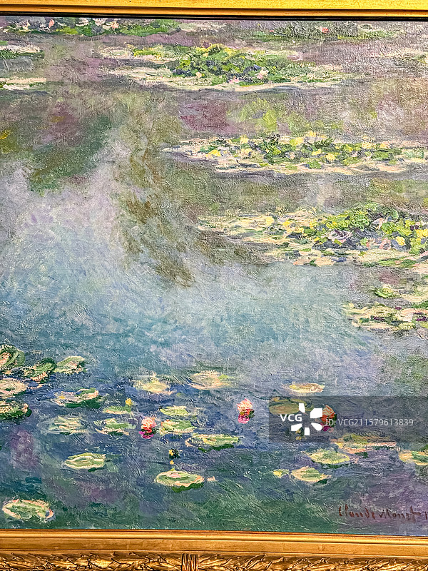 克劳德·莫奈 睡莲 油画 芝加哥艺术博物馆图片素材