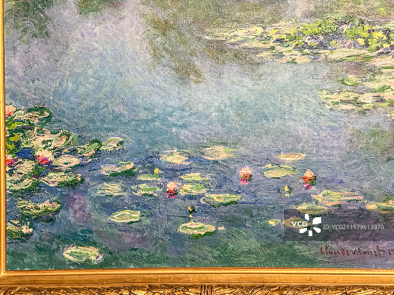 克劳德·莫奈 睡莲 油画 芝加哥艺术博物馆图片素材
