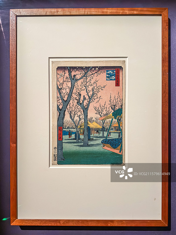 日本 歌川广重 《名所江户百景》 蒲田梅园 芝加哥艺术博物馆图片素材