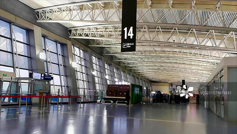 西安机场14号登机口图片素材