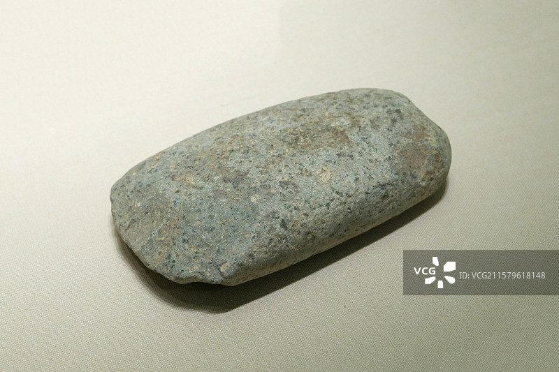 石斧 彭头山文化 澧县彭头山遗址出土 中国国家博物馆“古代中国陈列”图片素材