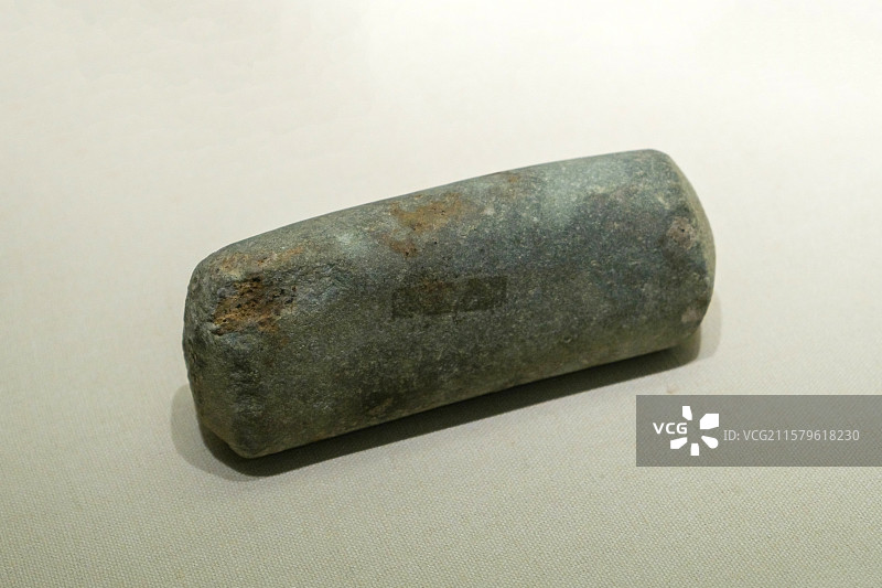 石研磨器 彭头山文化 澧县彭头山遗址出土 中国国家博物馆“古代中国陈列”图片素材