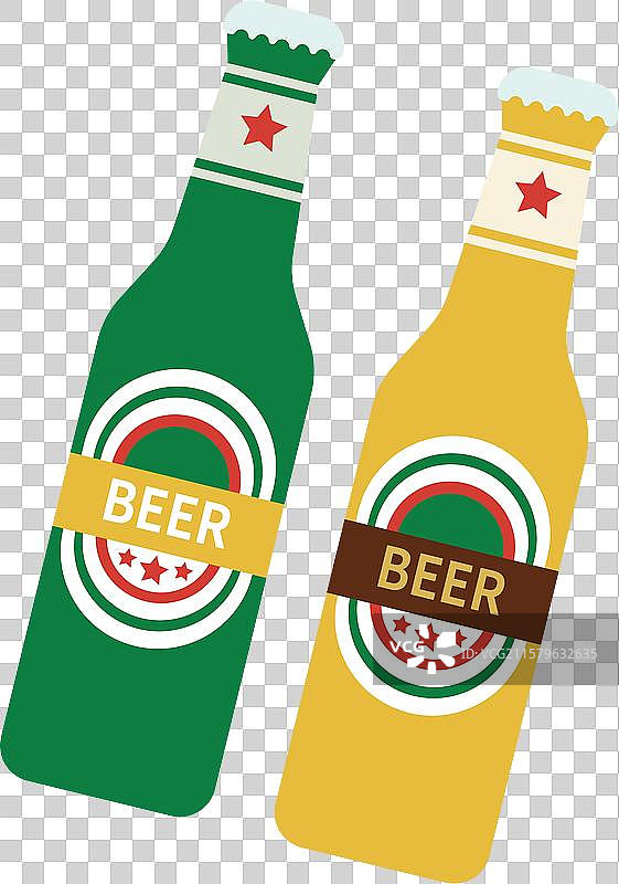 夏天小元素西瓜啤酒帽子凉茶图片素材