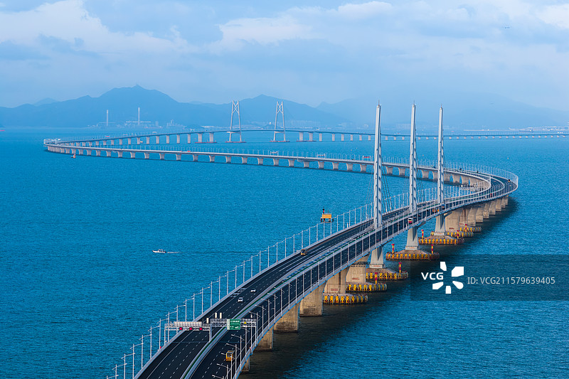 港珠澳大桥蓝海大桥图片素材