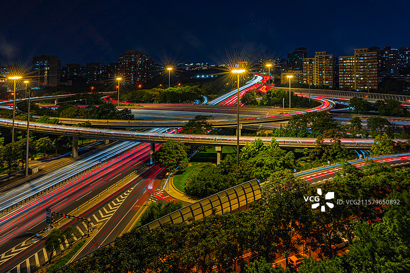 北京健翔桥夜色图片素材