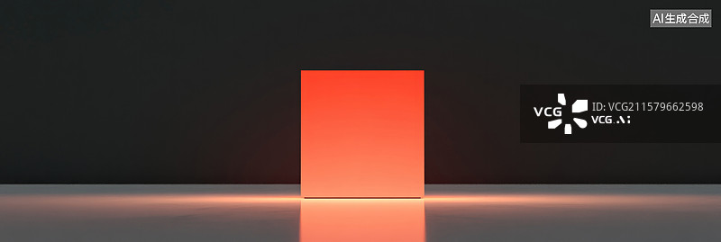 【AI数字艺术】醒目红色方形太阳沉入黑色地平线金融科技和经济极简抽象商业背景渐变暮色天空壁纸装饰画图片素材