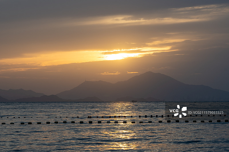夕阳落日 深圳大鹏半岛鹅公湾图片素材