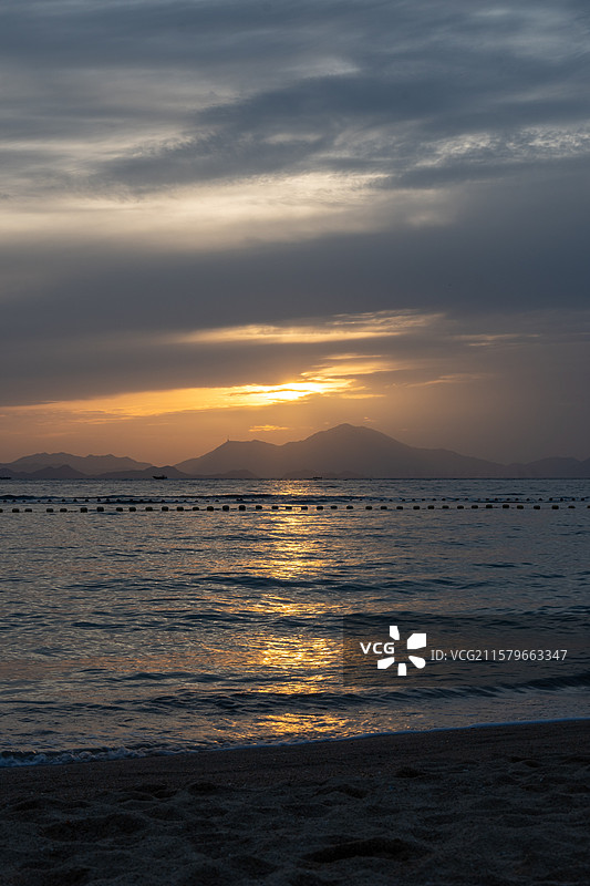 夕阳落日 深圳大鹏半岛鹅公湾图片素材