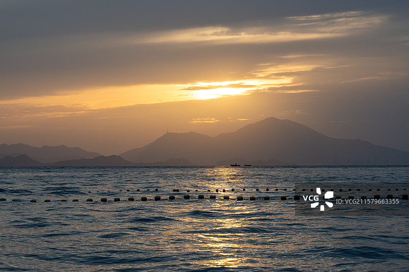夕阳落日 深圳大鹏半岛鹅公湾图片素材