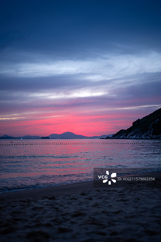 火烧云 深圳大鹏半岛鹅公湾图片素材