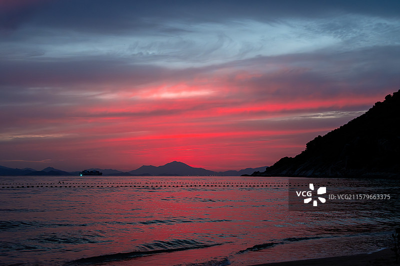 火烧云 深圳大鹏半岛鹅公湾图片素材