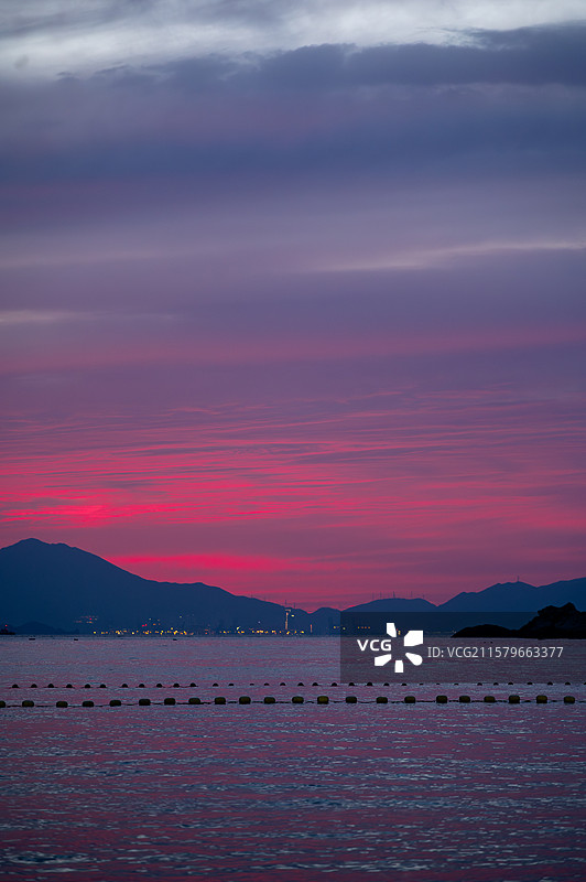 火烧云 深圳大鹏半岛鹅公湾图片素材