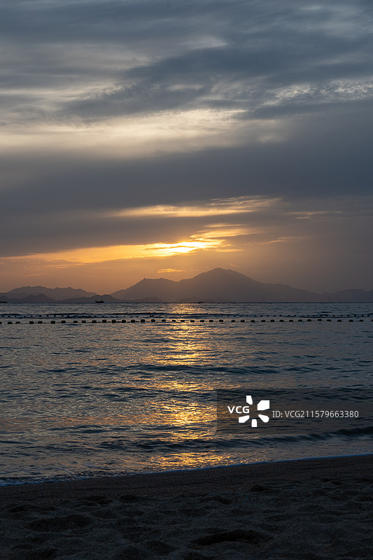 夕阳落日 深圳大鹏半岛鹅公湾图片素材