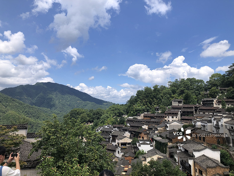 江西婺源篁岭-古建筑群乡村风景图片素材