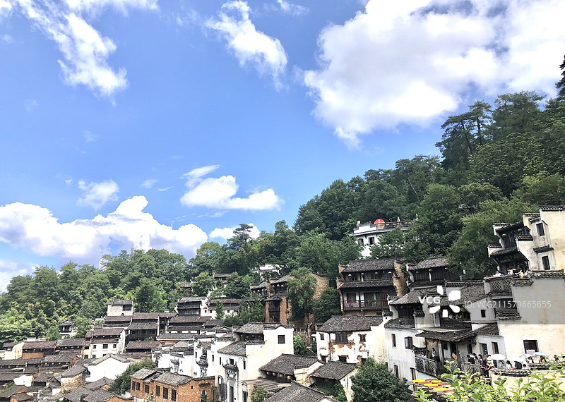 江西婺源篁岭-古建筑群乡村风景图片素材