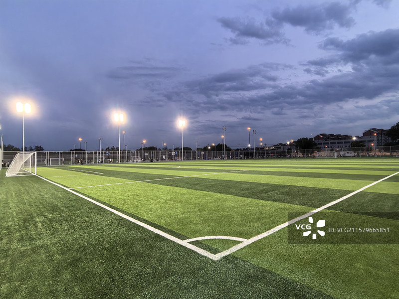 足球场的角球区图片素材