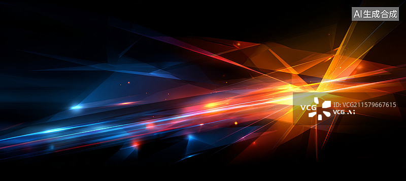 【AI数字艺术】炫彩光芒背景图图片素材