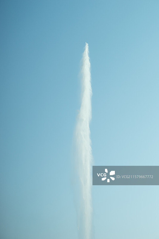 中国非都市风光拍摄主题，山东省泰安市岱天平湖泰山西湖亚洲最大喷泉，户外白昼无人图像摄影图片素材