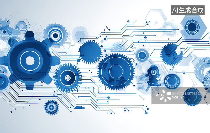 【AI数字艺术】科技齿轮未来感设计图片素材