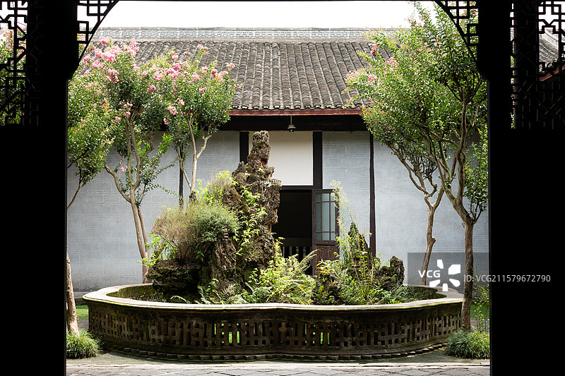 刘氏庄园博物馆，民国古建筑庭院园林景观图片素材