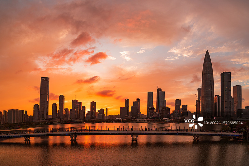 深圳晚霞图片素材