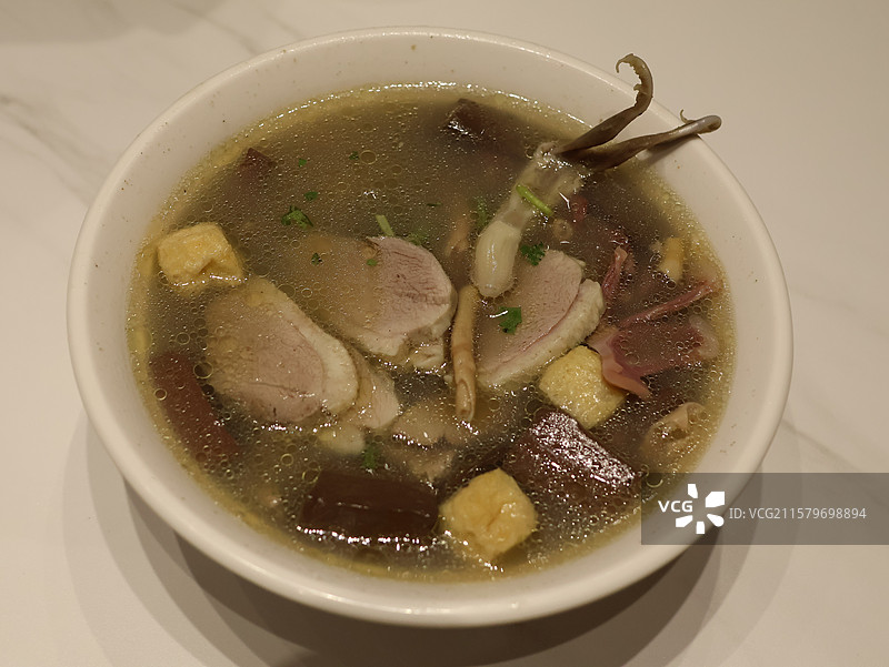南京鸭杂鸭血粉丝汤图片素材