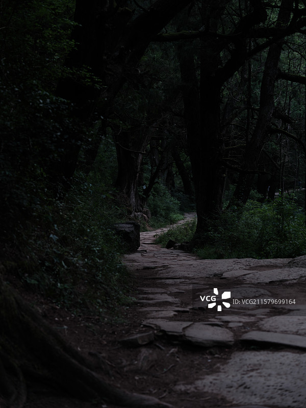 四川剑阁先秦古蜀道，拦马墙图片素材