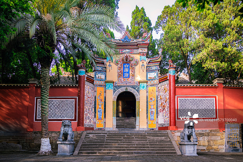 重庆奉节白帝城景区白帝庙山门特写图片素材