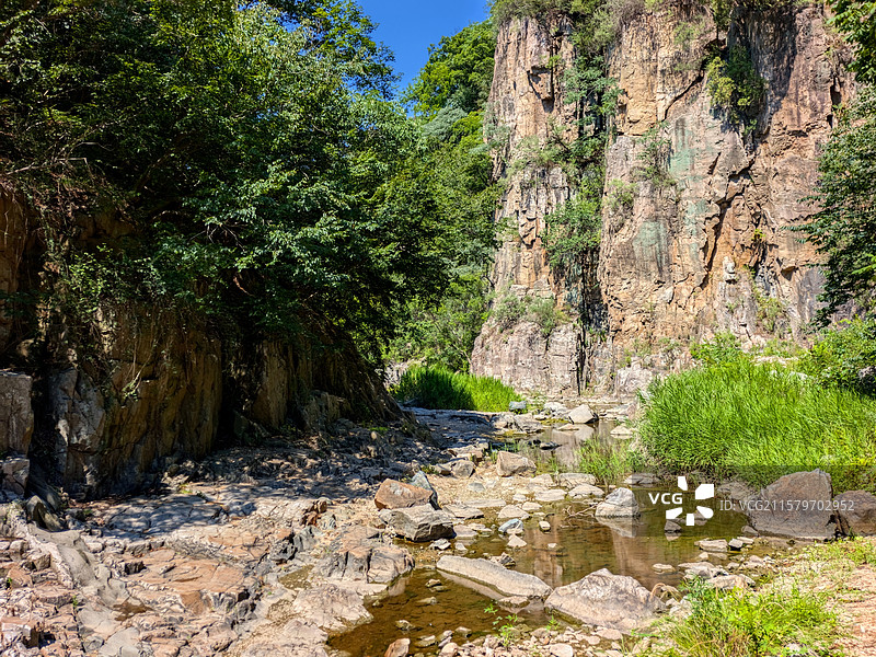 夏日五莲山九仙山黑龙潭大峡谷，小三峡风光图片素材