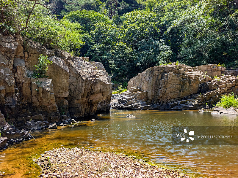 夏日五莲山九仙山黑龙潭大峡谷，小三峡风光图片素材