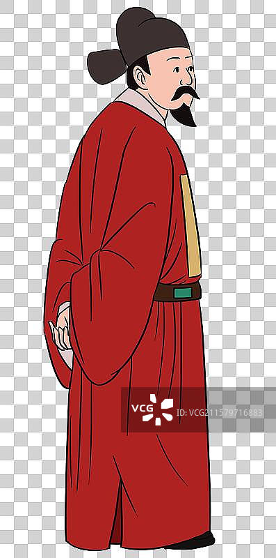 中国风新中式古风古典传统文化明朝明代服饰衣服廉洁奉公清廉正能量人物插画图片素材