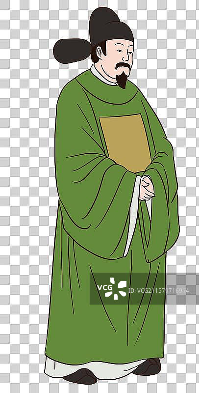 中国风新中式古风古典传统文化明朝明代服饰衣服廉洁奉公清廉正能量人物插画图片素材