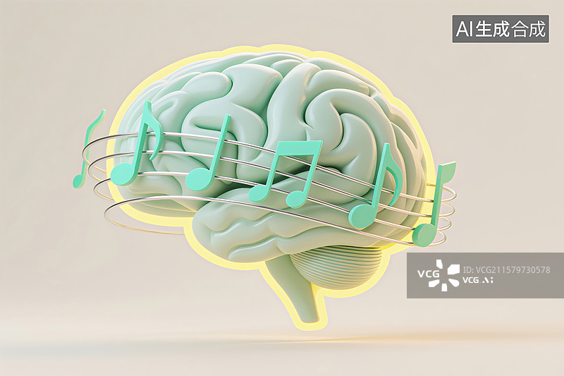 【AI数字艺术】数字生成的人类大脑插图图片素材