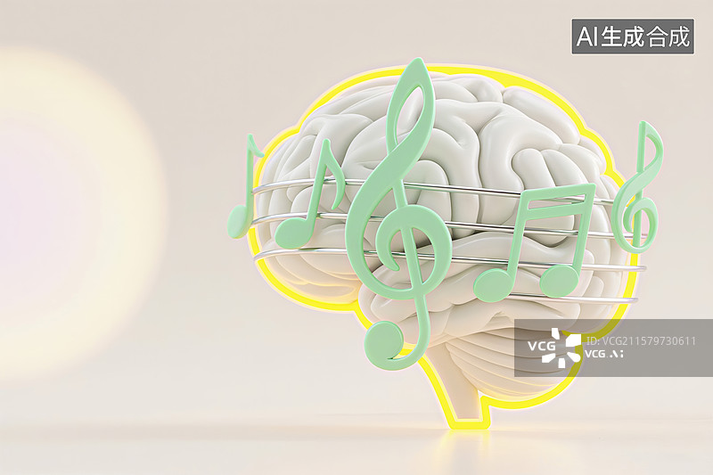 【AI数字艺术】数字生成的人类大脑插图图片素材