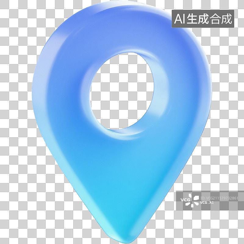 【AI数字艺术】3D地点定位图标图片素材