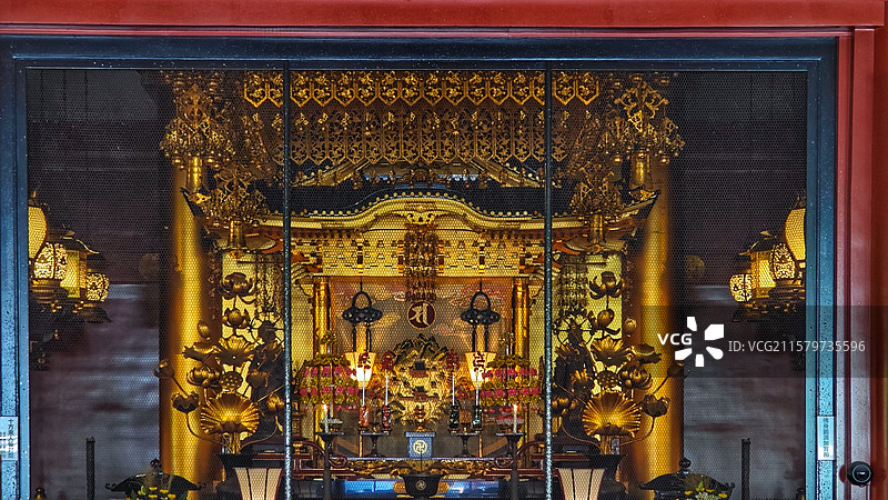 东京浅草寺，都内最古老寺院，始建于 628 年，雷门壮观，仲见世街热闹，五重塔耸立，尽显江户风情与佛图片素材