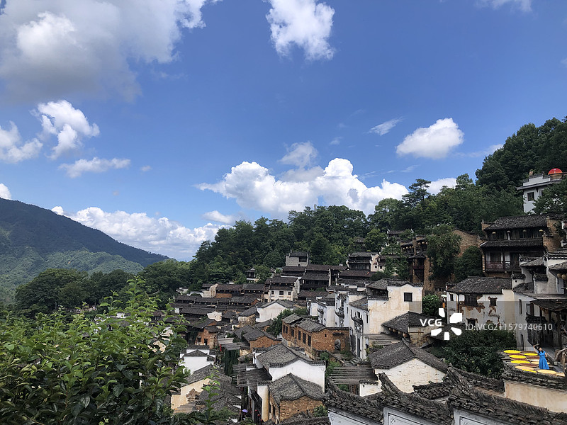 江西婺源篁岭-古建筑群乡村风景图片素材