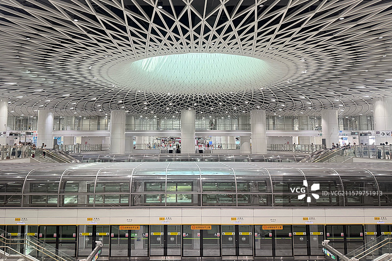 深圳岗厦北地铁站图片素材