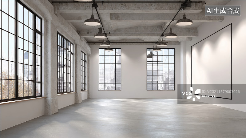 【AI数字艺术】城市天际线和无人的砖地，广场，智慧城市，科技城市，城市地标建筑，建筑背景，室内空间，建筑空间图片素材