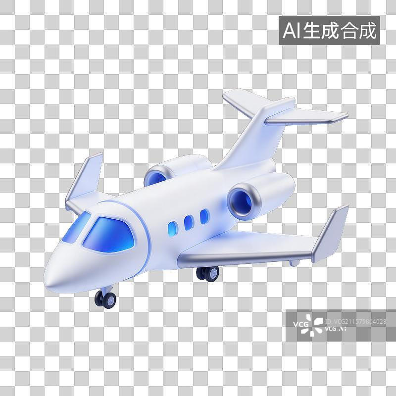 【AI数字艺术】简约风格的私人飞机模型轻盈的商务飞行图片素材